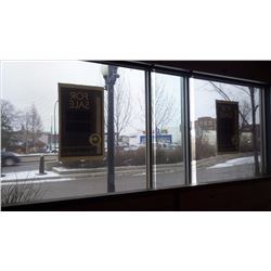 HUNTER DOUGLAS MESH ROLLER BLINDS AS PICTURED BUYER TO REMOVE AT CAPPANA PIZZA