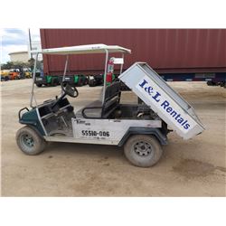 2009 Club Car Carryall Turf 252 Industrial Utility Gas Golf Cart - Manual Dump Bed 2268 Hours