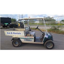 2002 Club Car Carryall Turf 252 Industrial Gas Utility Golf Cart - Manual Dump Bed 2456 Hours