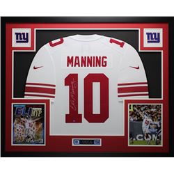 eli manning signed jersey framed