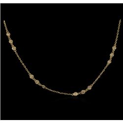 1.20 ctw Diamond Necklace - 14KT Yellow Gold