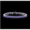 Image 1 : 17.78 ctw Tanzanite Bracelet - 14KT White Gold