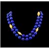 Image 1 : Lapis Necklace - 14KT Yellow Gold