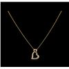 Image 2 : 0.45 ctw Diamond Pendant With Chain - 14KT Yellow Gold