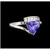 Image 1 : 14KT White Gold 2.51 ctw Tanzanite and Diamond Ring