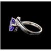 Image 3 : 14KT White Gold 2.51 ctw Tanzanite and Diamond Ring