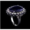Image 4 : 30.22 ctw Sapphire and Diamond Ring - 14KT White Gold