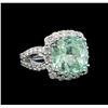 Image 1 : GIA Cert 8.39 ctw Emerald and Diamond Ring - 14KT White Gold