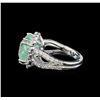 Image 3 : GIA Cert 8.39 ctw Emerald and Diamond Ring - 14KT White Gold