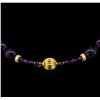 Image 2 : Amethyst Necklace - 14KT Yellow Gold