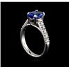 Image 4 : 2.15 ctw Tanzanite and Diamond Ring - 14KT White Gold