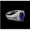 Image 1 : 18KT White Gold 2.74 ctw Tanzanite and Diamond Ring