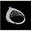 Image 3 : 18KT White Gold 2.74 ctw Tanzanite and Diamond Ring