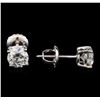 Image 2 : 1.00 ctw Diamond Stud Earrings - 14KT White Gold