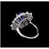 Image 3 : 3.88 ctw Tanzanite and Diamond Ring - 14KT White Gold