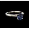 Image 1 : 1.40 ctw Sapphire Ring - Platinum