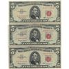 Image 1 : 1963 $5 VG/XF Red Seal Note Lot of 3