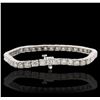 Image 2 : 14KT White Gold 4.54 ctw Diamond Tennis Bracelet