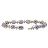 Image 3 : 6.40 ctw Tanzanite and Diamond Bracelet - 18KT White Gold