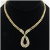 Image 1 : 2.95 ctw Diamond Necklace - 14KT Yellow Gold