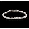 Image 1 : 14KT White Gold 7.22 ctw Diamond Tennis Bracelet