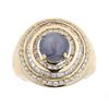 Image 1 : 5.68 ctw Star Sapphire and Diamond Ring - 14KT Yellow Gold