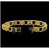 Image 3 : 14KT Yellow Gold 12.97 ctw Sapphire and Diamond Bracelet