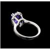 Image 3 : 2.80 ctw Tanzanite and Diamond Ring - 14KT White Gold