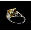 Image 3 : 0.85 ctw Diamond and Yellow Sapphire Ring - 14KT Yellow Gold