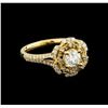 Image 1 : 14KT Yellow Gold 0.91 ctw Diamond Ring