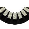 Image 1 : Hammered Metal Bars Necklace - Faux Leather/Ribbon Chain