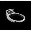 Image 3 : 1.85 ctw Blue Zircon and Diamond Ring - 14KT White Gold