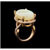 Image 4 : 14KT Rose Gold 12.94 ctw Opal and Diamond Ring