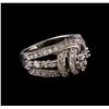 Image 1 : 14KT White Gold 0.80 ctw Diamond Ring