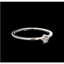 0.06 ctw Diamond Star Ring - 14KT White Gold