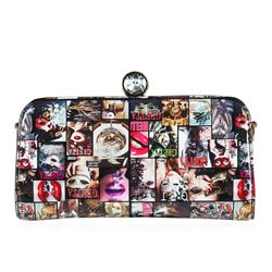 Multi Colored Greta Fashionista Patent Small Clutch