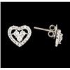 Image 2 : 0.42 ctw Diamond Earrings - 14KT White Gold
