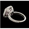 Image 3 : 3.46 ctw Morganite and Diamond Ring - 18KT White Gold