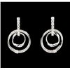 Image 1 : 1.01 ctw Diamond Earrings - 14KT White Gold