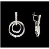 Image 2 : 1.01 ctw Diamond Earrings - 14KT White Gold