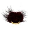 Image 1 : Mink Fur Adjustable Ring - Gold Plated