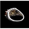 Image 3 : Crayola 2.40 ctw Citrine and White Sapphire Ring - .925 Silver