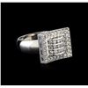 Image 1 : 0.72 ctw Diamond Ring - 14KT White Gold