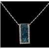 Image 2 : 1.20 ctw Diamond Pendant With Chain - 18KT White Gold