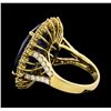 Image 3 : 19.72 ctw Sapphire and Diamond Ring - 14KT Yellow Gold