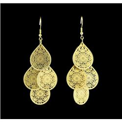 Multi Disc Charm Earrings - Gold Plated