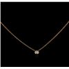 Image 2 : 0.09 ctw Diamond Necklace - 14KT Rose Gold