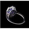 Image 3 : 2.44 ctw Tanzanite and Diamond Ring - 14KT White Gold