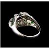 Image 3 : 1.40 ctw Ruby, Tsavorite and Diamond Ring - 18KT White Gold