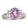 Image 1 : 2.47 ctw Kunzite and Diamond Ring - 14KT White Gold